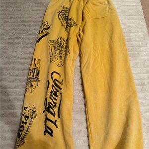 YoungLA Mustard Sweatpants with Black Label